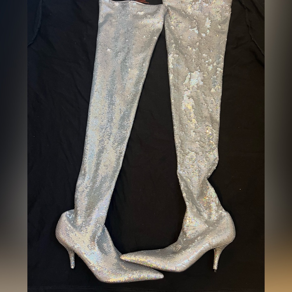 New Balenciaga Thigh High Heel Boots Sz 36